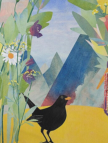 Poster XXL petit oiseau l200 x h280 cm