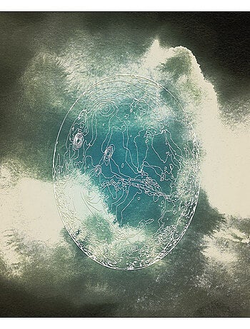 Poster XXL planète surréaliste l300 x h280 cm