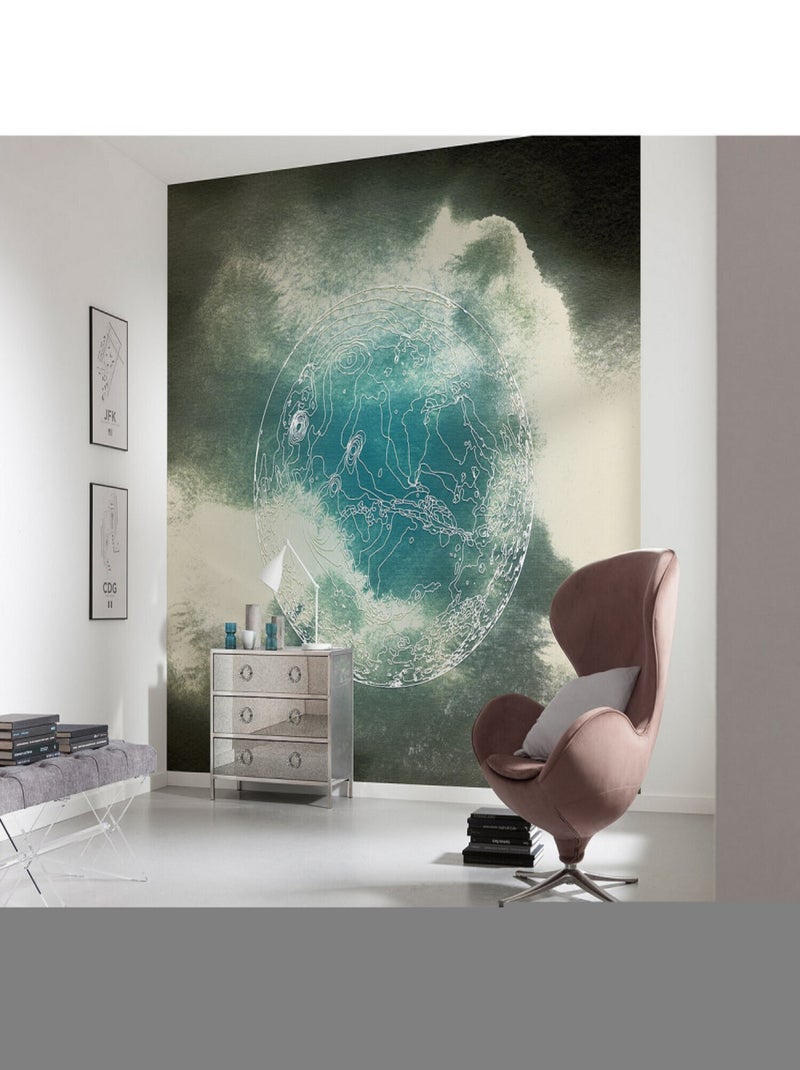 Poster XXL planète surréaliste l300 x h280 cm Bleu - Kiabi