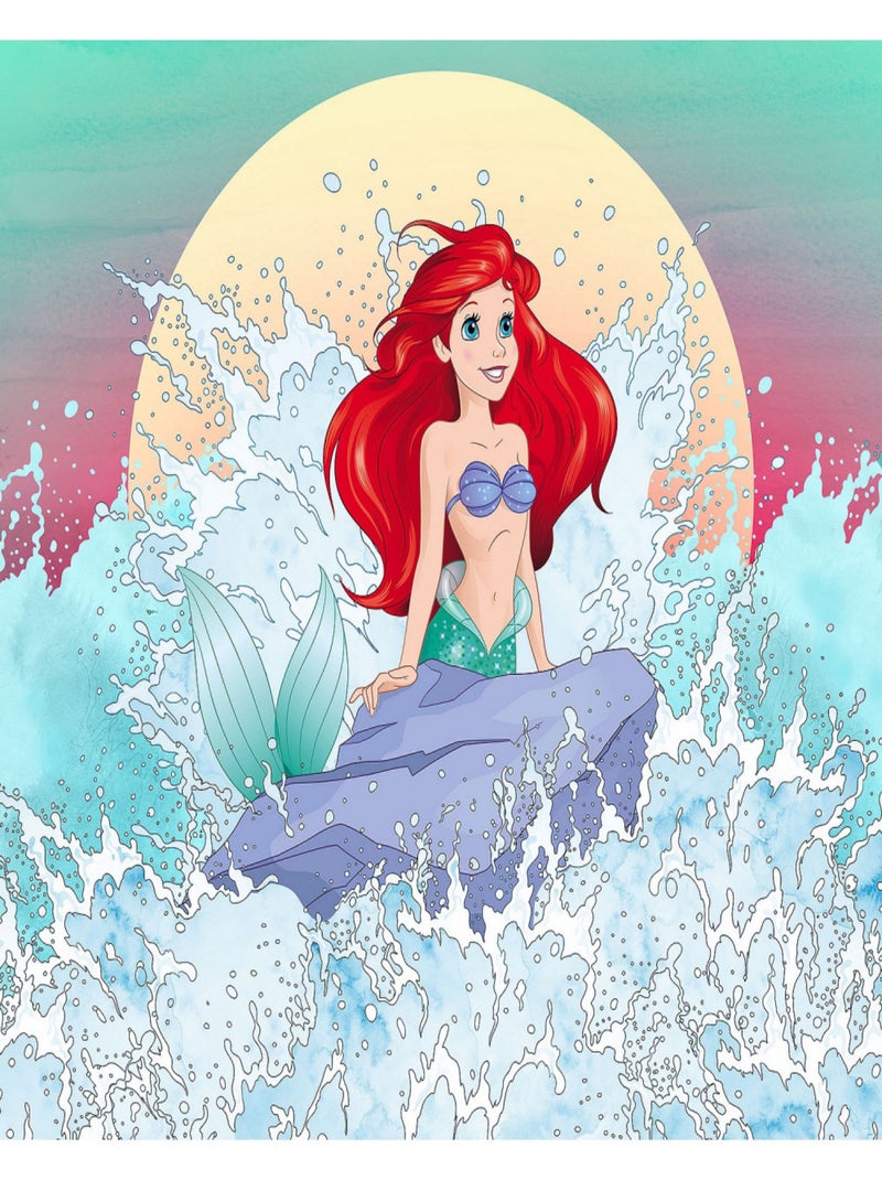 Poster XXL Princesse Ariel à la Surface de l'eau - l300 x H280 cm Multicolore - Kiabi