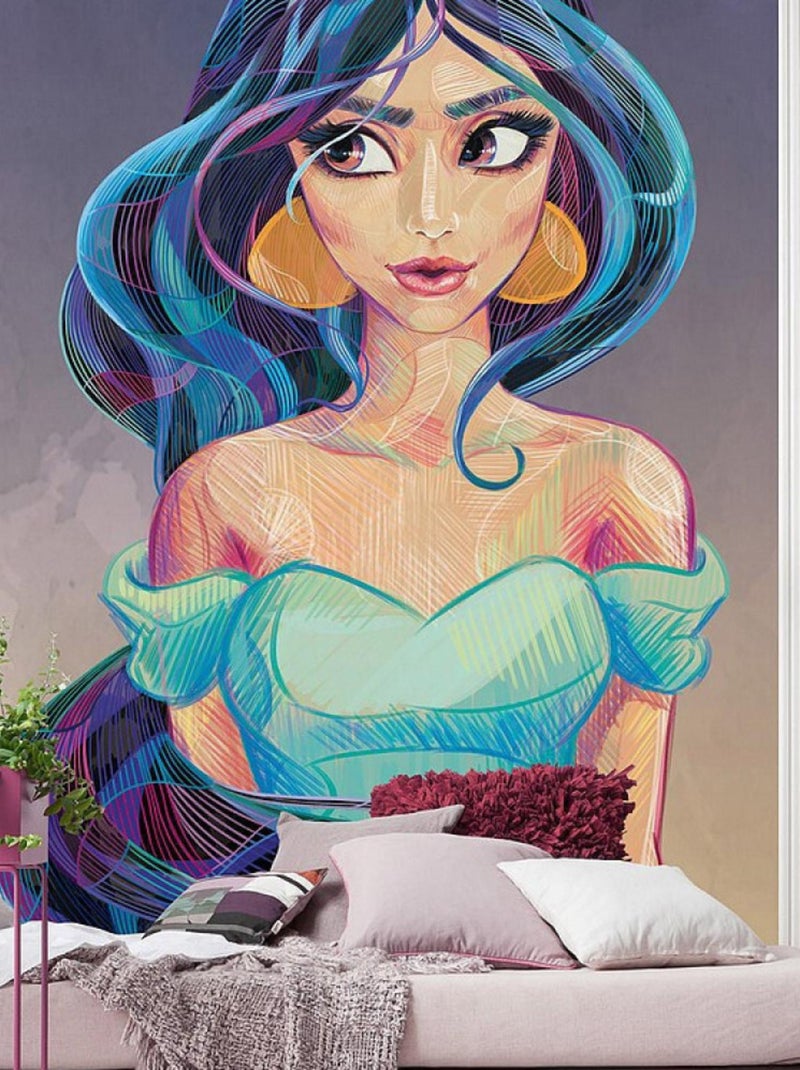 Poster XXL Princesse Disney Fascinante Jasmine l200 x H280 cm Multicolore - Kiabi