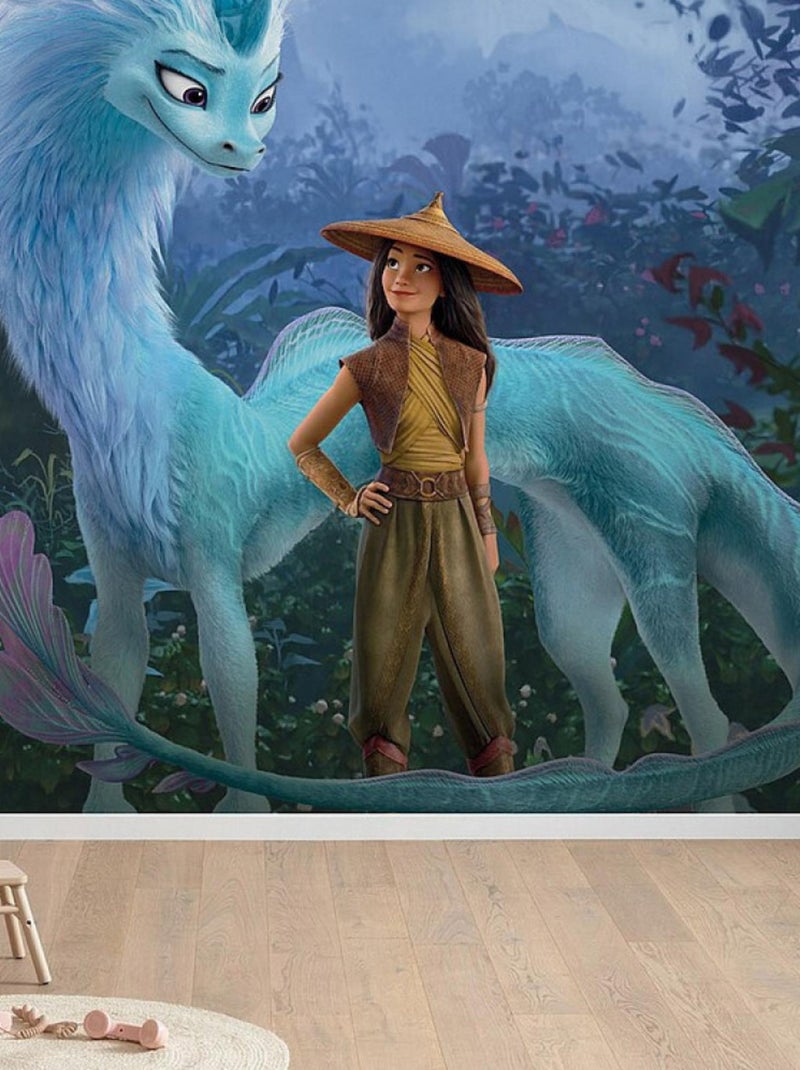 Poster XXL Raya Jungle l500 x H250 cm Bleu - Kiabi