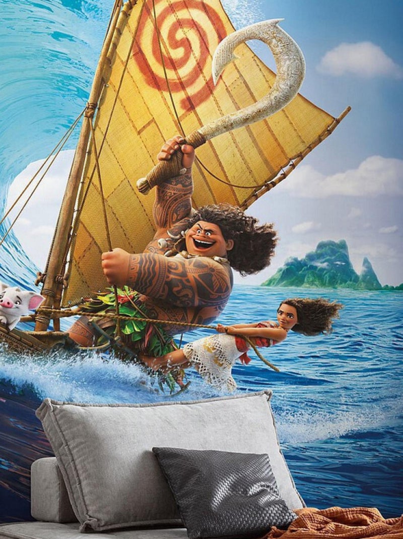 Poster XXL Vaiana Surfer sur la Vague l200 x H280 cm Multicolore - Kiabi