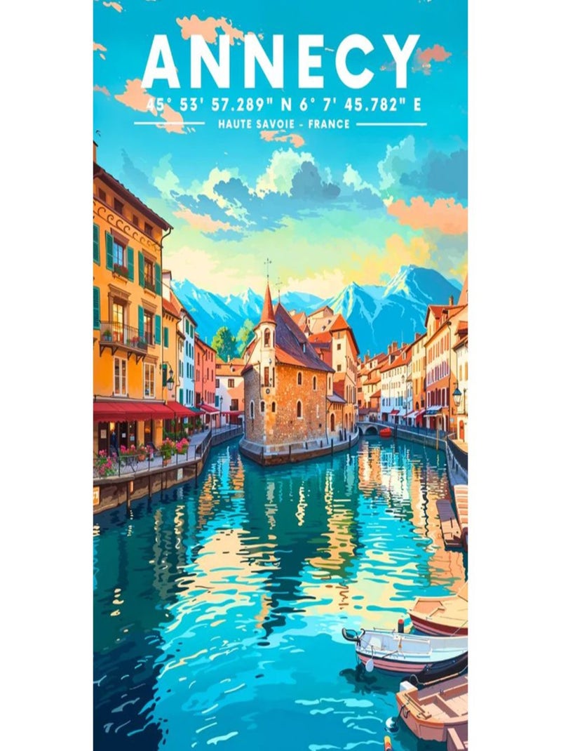 Posters de nos Régions - Affiche - Annecy Retro Vintage Multicolore - Kiabi