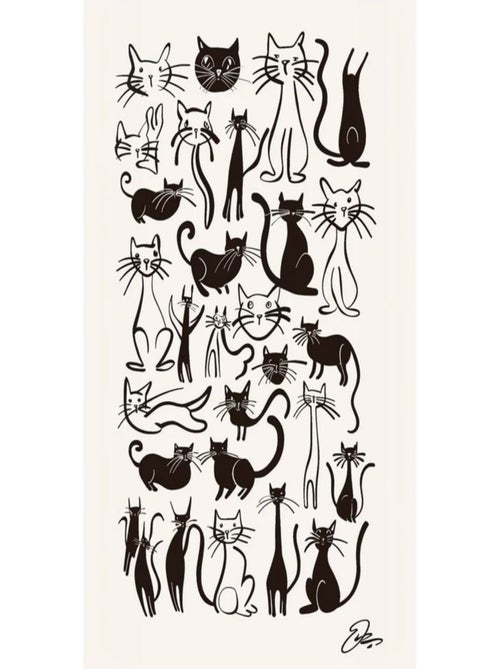 Posters de nos Régions - Affiche - Chat minimaliste art Retro - Kiabi