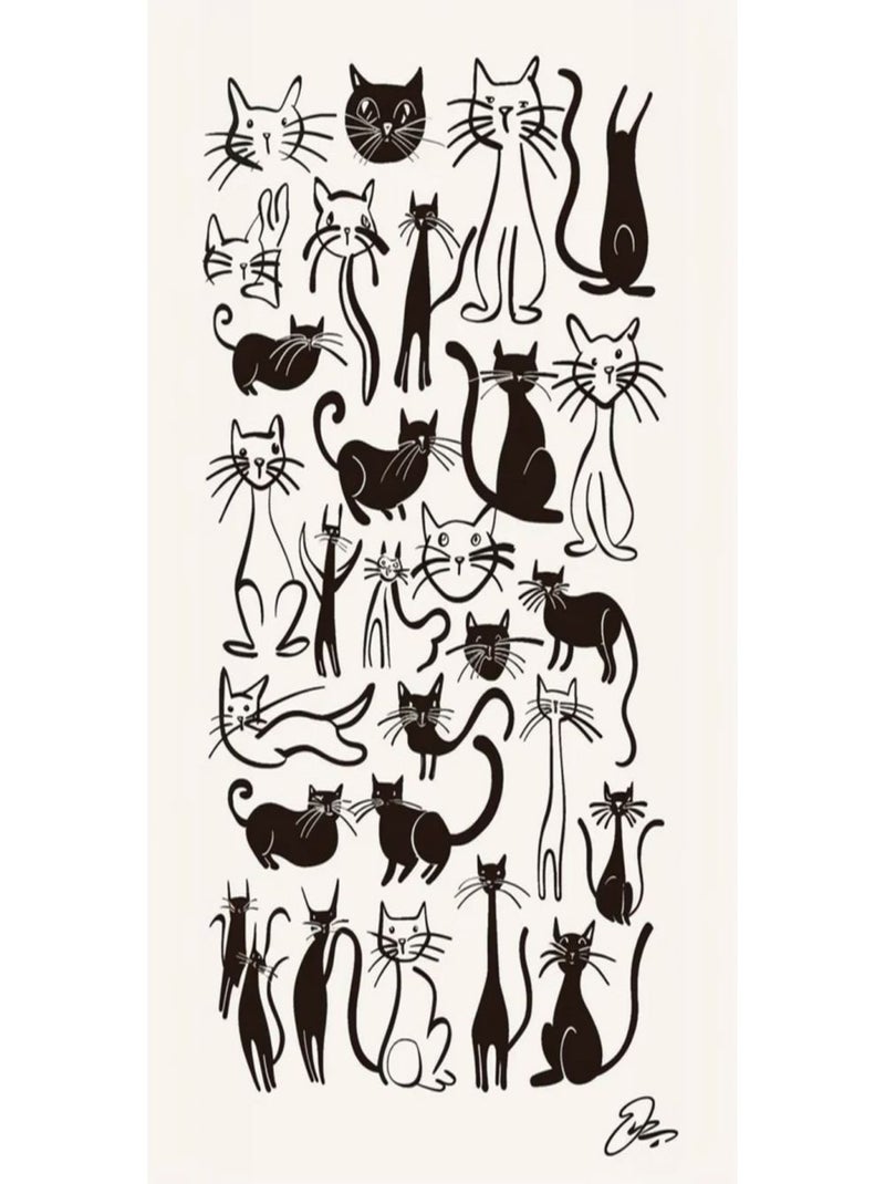 Posters de nos Régions - Affiche - Chat minimaliste art Retro Multicolore - Kiabi