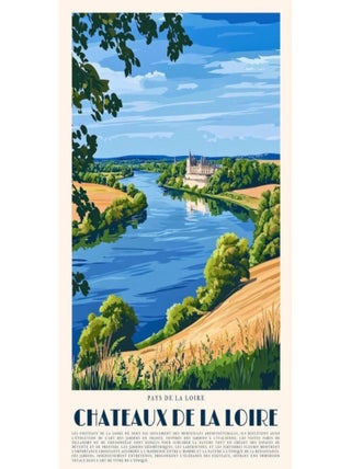 Posters de nos Régions - Affiche - Chateaux de la Loire