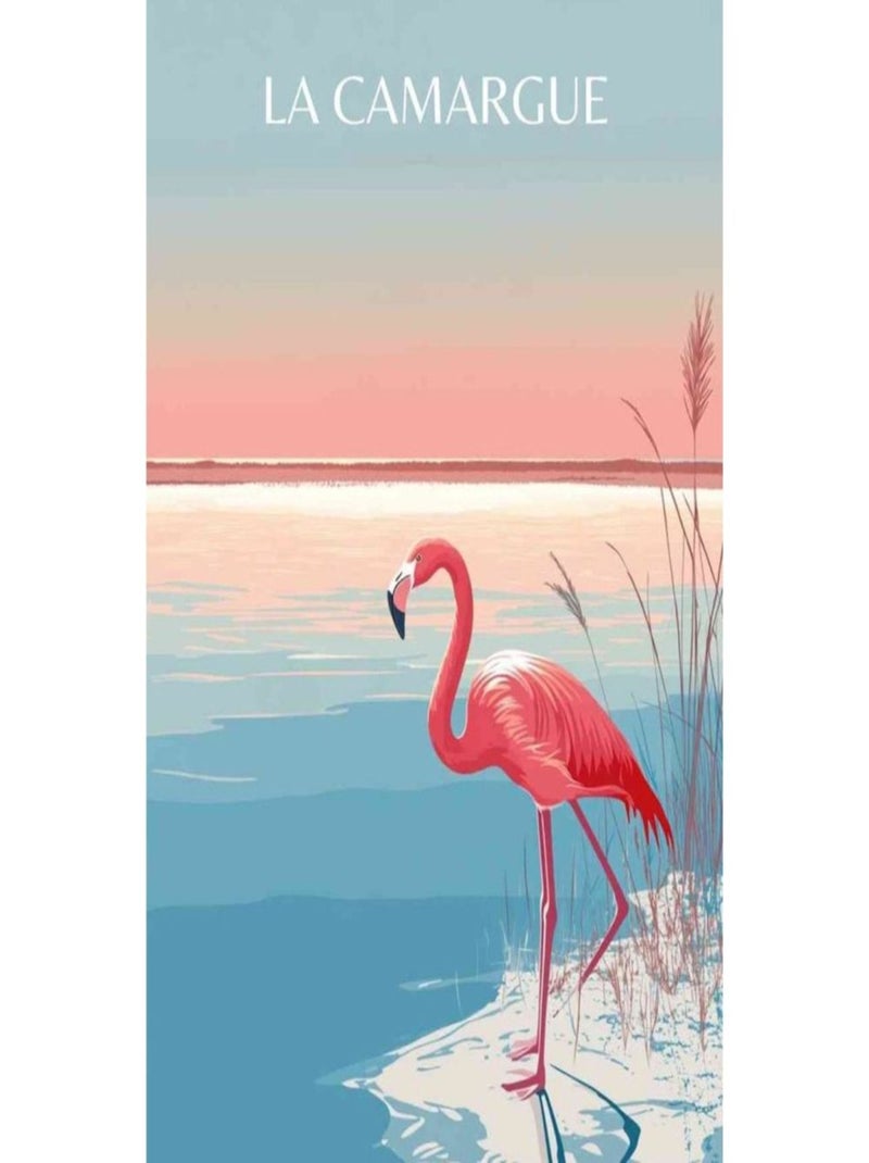 Posters de nos Régions - Affiche - Flamant Rose Multicolore - Kiabi
