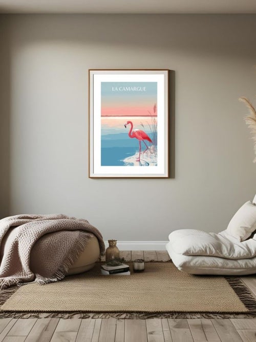 Posters de nos Régions - Affiche - Flamant Rose - Kiabi