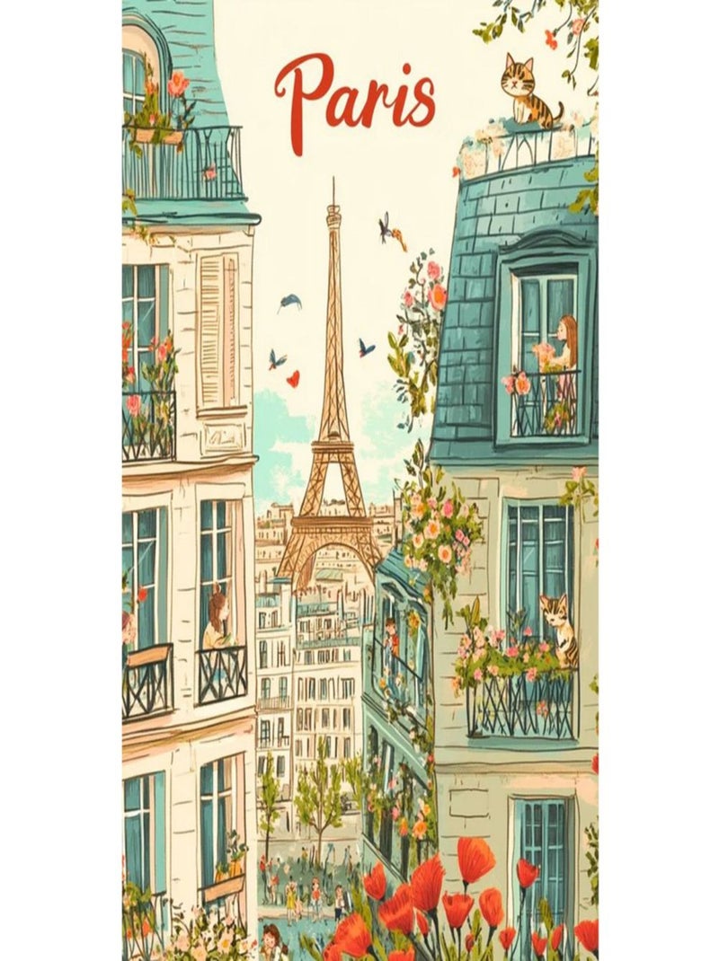 Posters de nos Régions - Affiche - Illustration Paris Multicolore - Kiabi