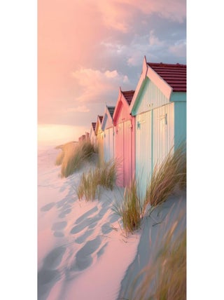 Posters de nos Régions - Affiche - Les cabines de plages
