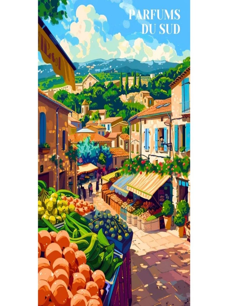 Posters de nos Régions - Affiche - Marchés de Provence Multicolore - Kiabi
