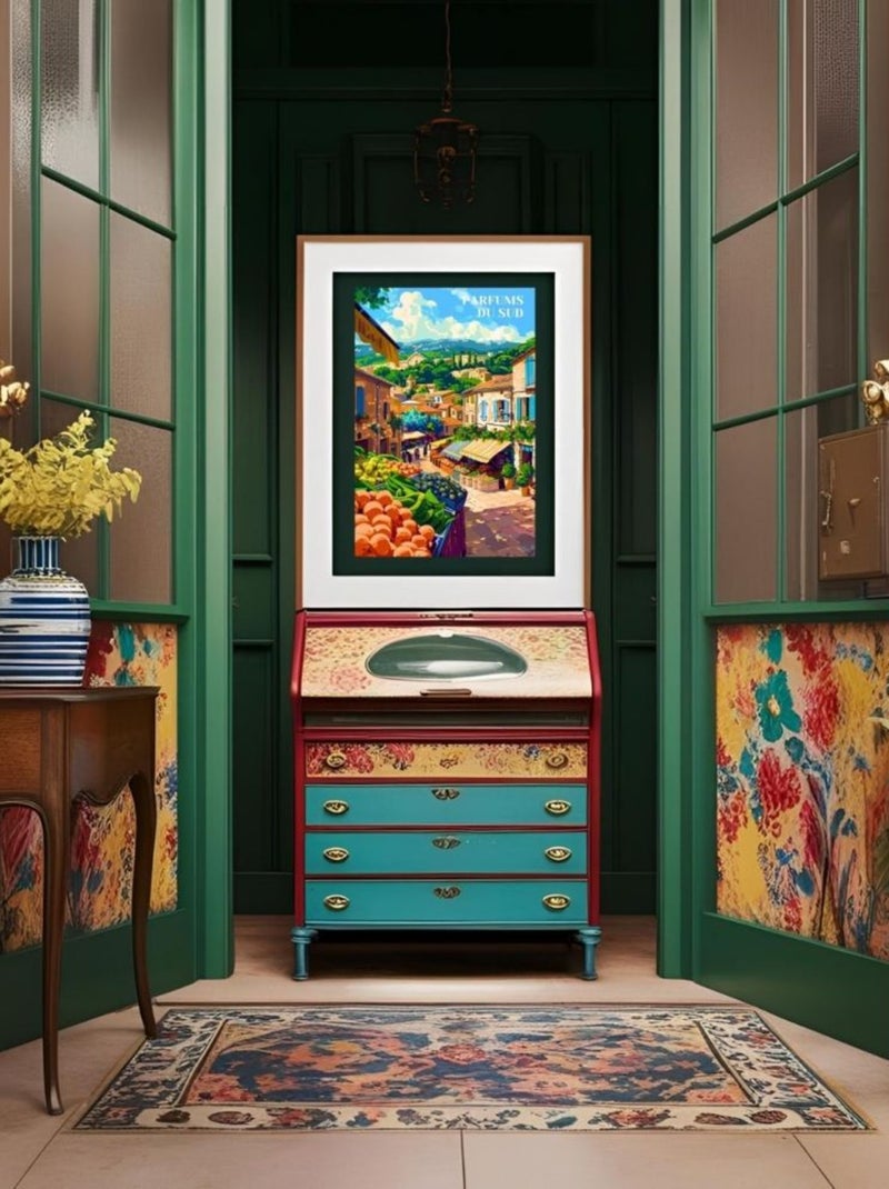 Posters de nos Régions - Affiche - Marchés de Provence Multicolore - Kiabi