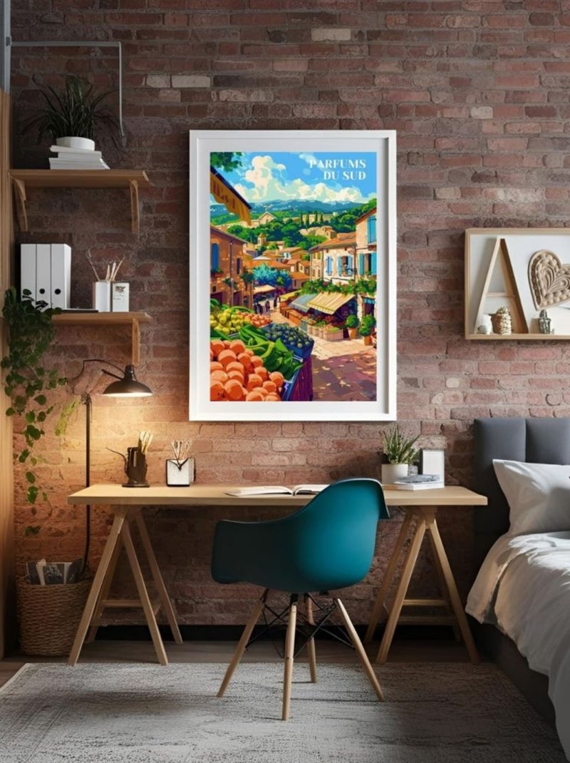 Posters de nos Régions - Affiche - Marchés de Provence Multicolore - Kiabi