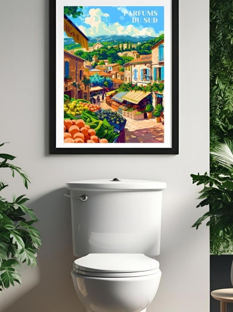 Posters de nos Régions - Affiche - Marchés de Provence Multicolore - Kiabi