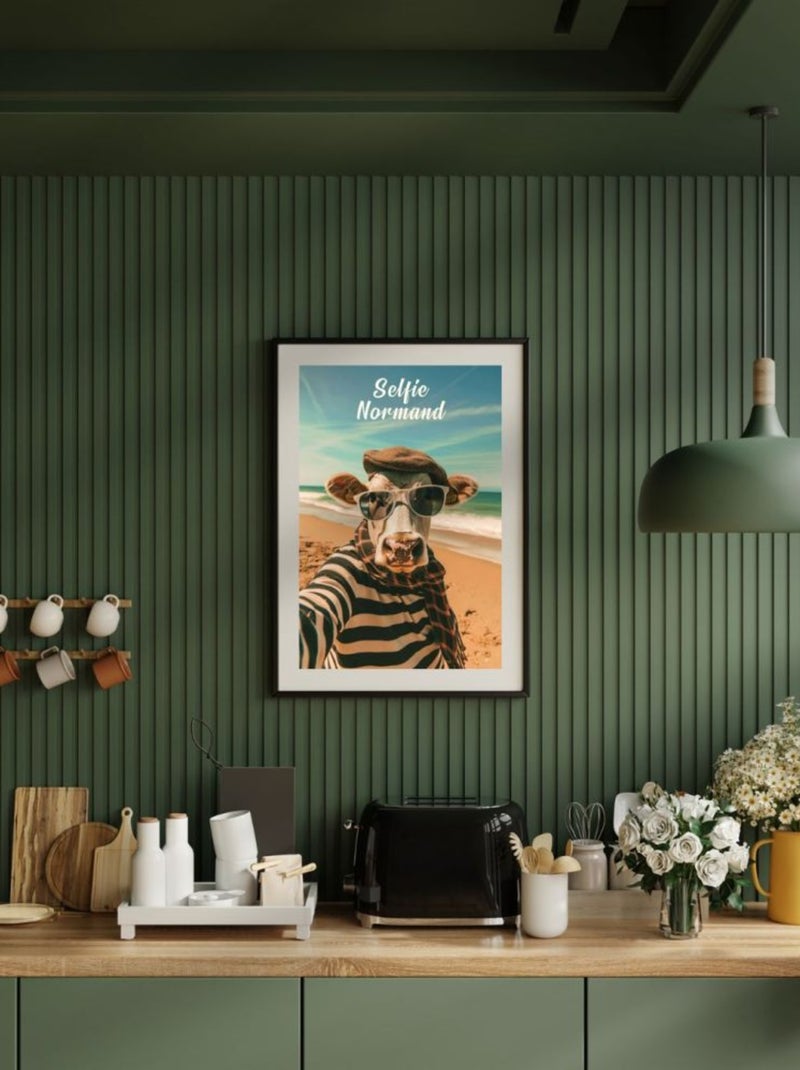 Posters de nos Régions - Affiche - Selfie Vachement Normand Multicolore - Kiabi