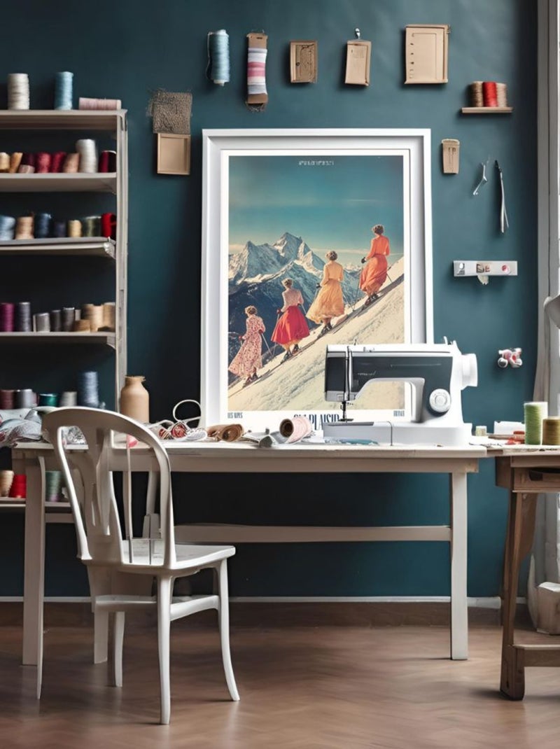 Posters de nos Régions - Affiche - Ski Les élégantes Multicolore - Kiabi