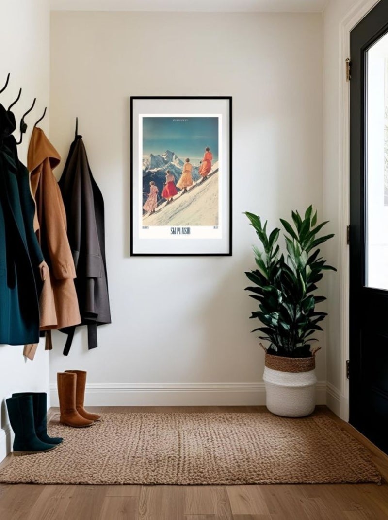 Posters de nos Régions - Affiche - Ski Les élégantes Multicolore - Kiabi