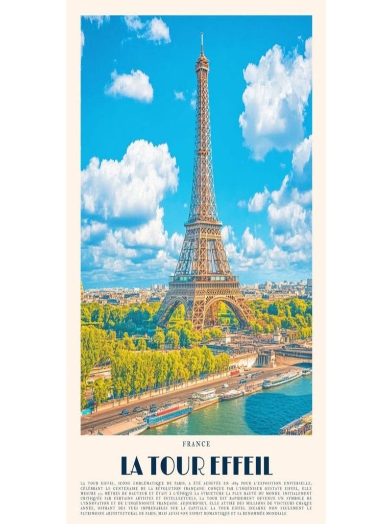 Posters de nos Régions - Affiche - Tour Eiffel Multicolore - Kiabi