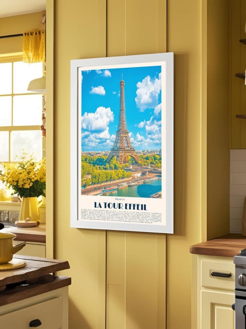 Posters de nos Régions - Affiche - Tour Eiffel Multicolore - Kiabi