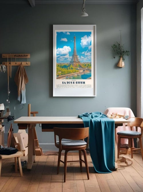 Posters de nos Régions - Affiche - Tour Eiffel - Kiabi