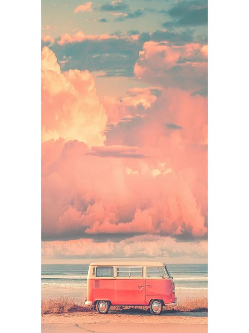 Posters de nos Régions - Affiche - Van pastel et coucher de soleil Multicolore - Kiabi