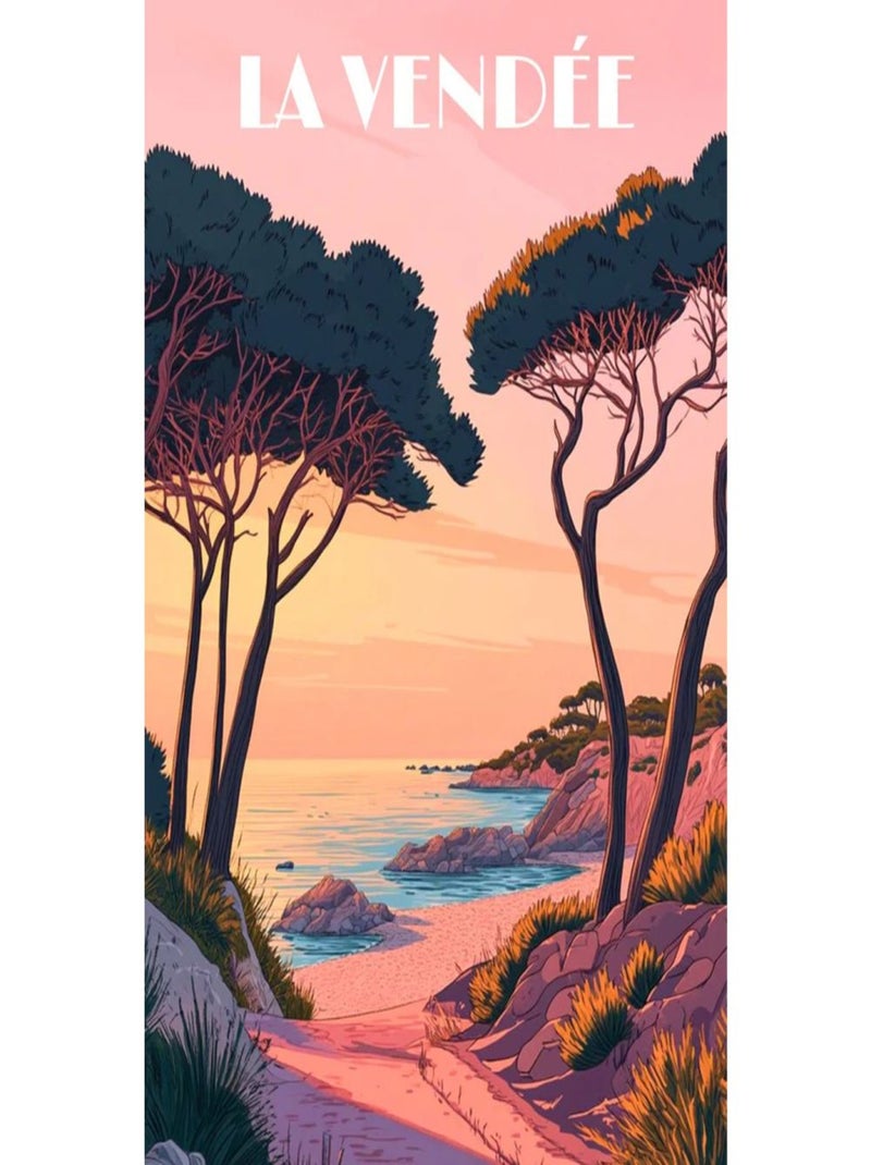 Posters de nos Régions - Affiche - Vendée au coucher de soleil Multicolore - Kiabi