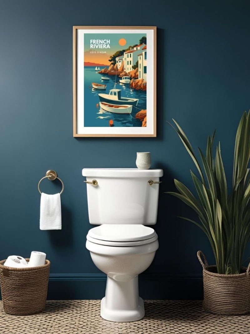 Posters de nos Régions - Affiche - Vintage French Riviera Multicolore - Kiabi