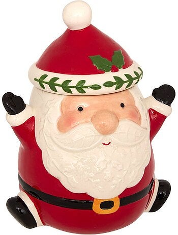 Pot à biscuits père noël h23,5 cm céramique