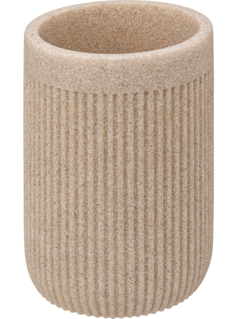 Pot à brosses à dents Lin ONYX Sable - Kiabi