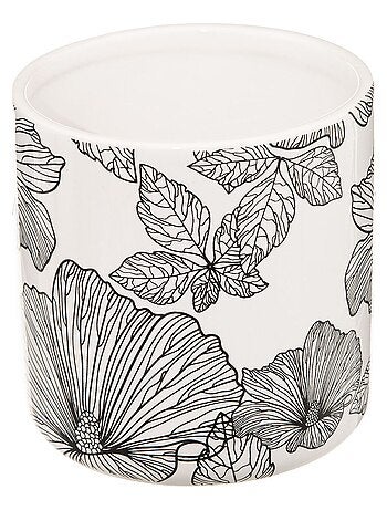Pot à coton à motifs fleurs BLACKFLORA