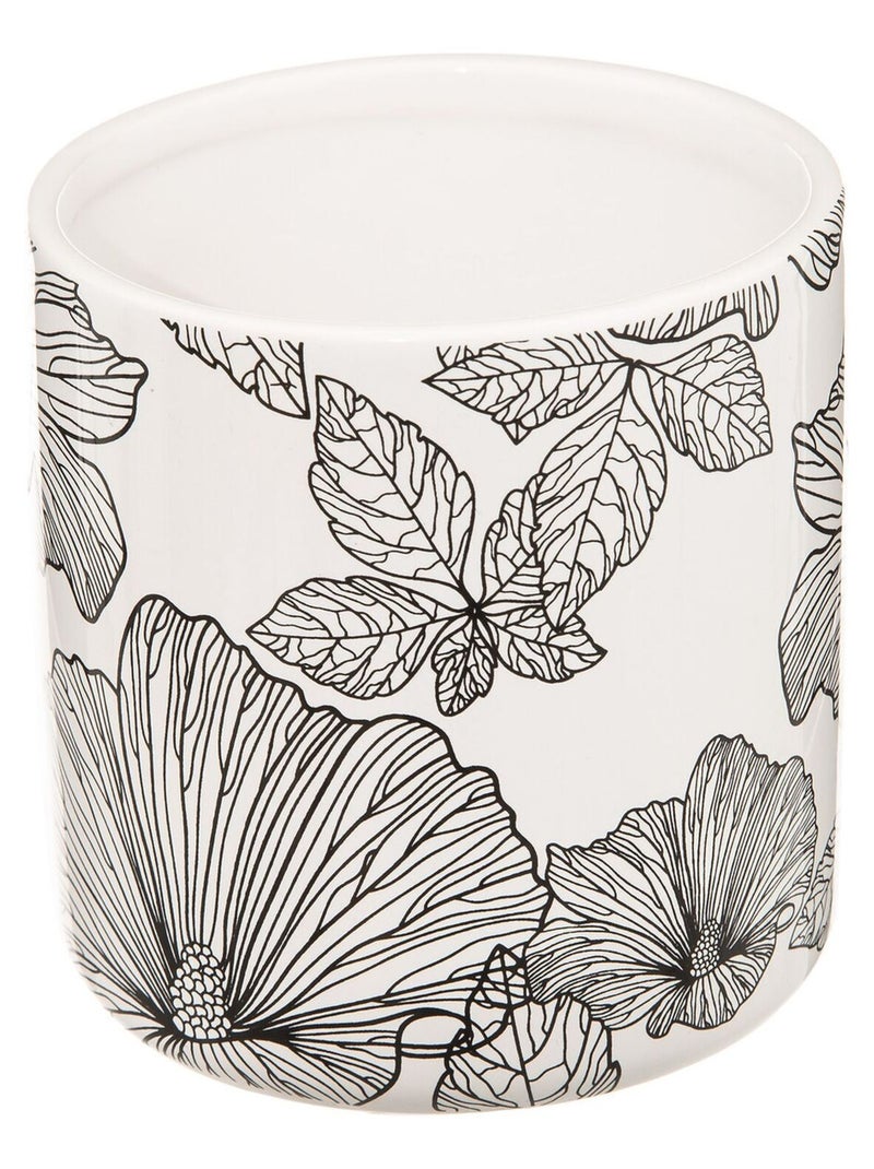 Pot à coton à motifs fleurs BLACKFLORA Blanc - Kiabi