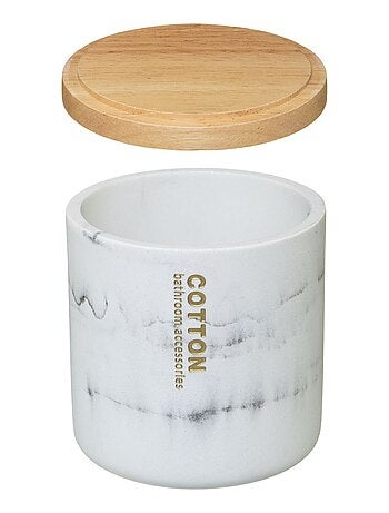 Pot à coton design marbre Lea