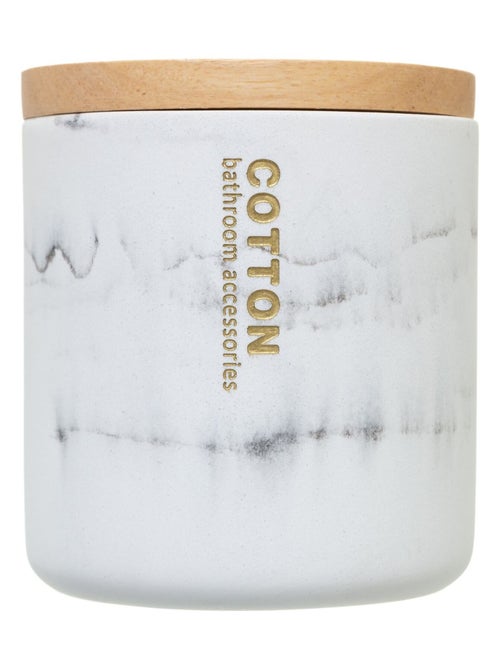 Pot à coton design marbre Lea - Kiabi