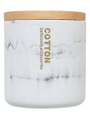 Pot à coton effet marbre LEA