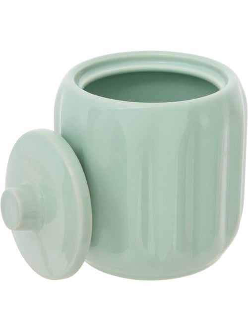 Pot à coton rond en grès colorama - Kiabi