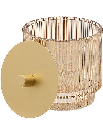 Pot à coton rond en verre solis