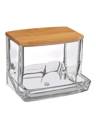 Pot a coton tige 9 x 8 x 7 cm transparent