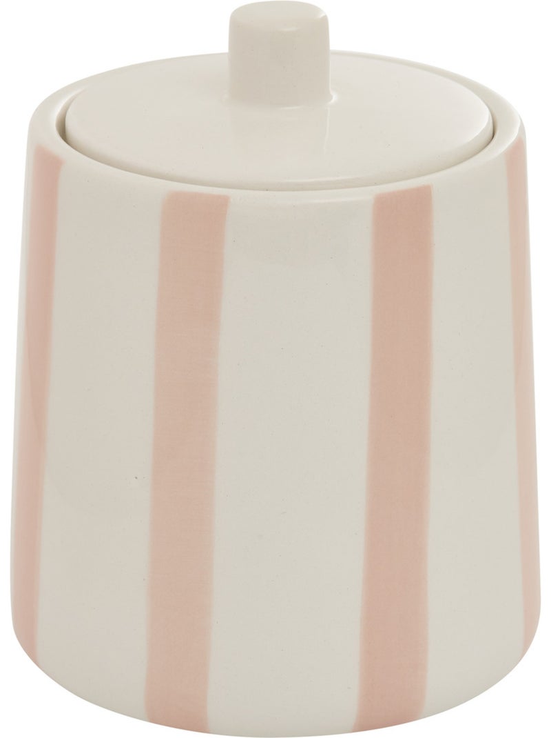 Pot à cotons à rayures STRIO Rose - Kiabi