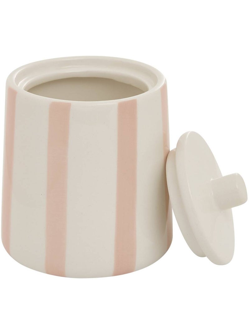 Pot à cotons à rayures STRIO Rose - Kiabi