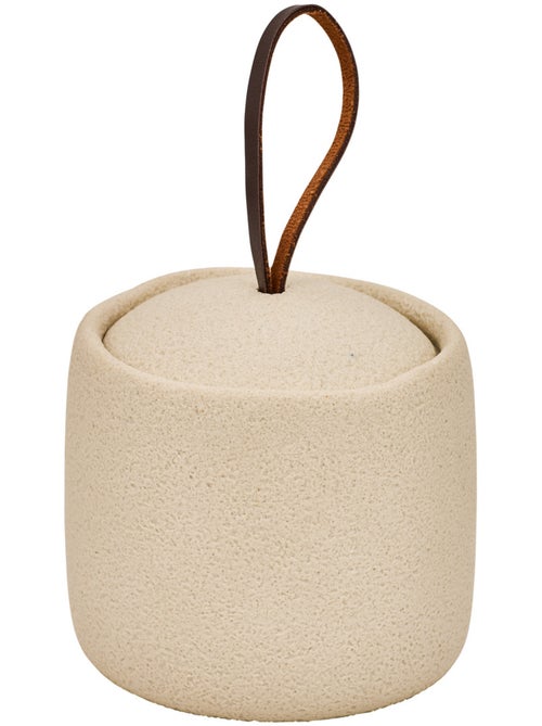 Pot à cotons design minéral avec couvercle OLEYA - Kiabi