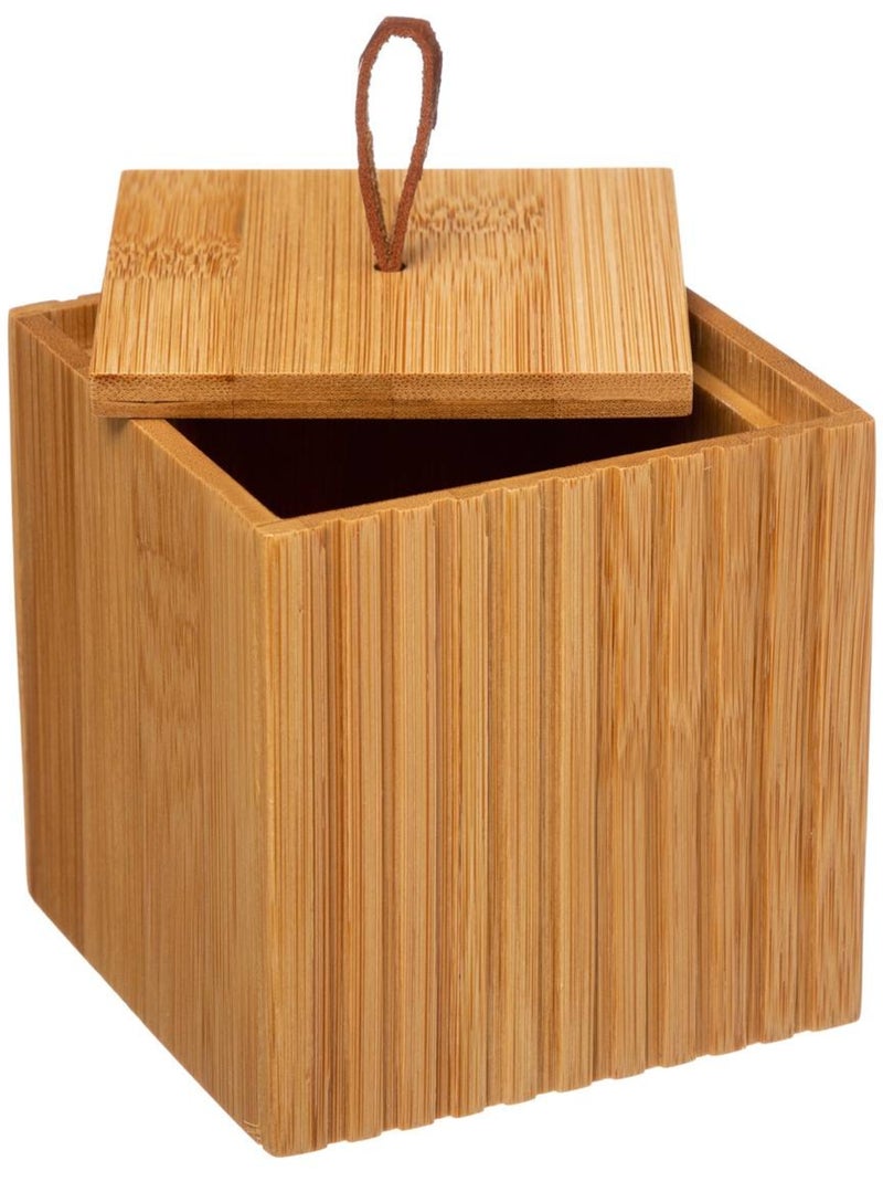 Pot à cotons en bambou TERRE INCONNUE Beige - Kiabi