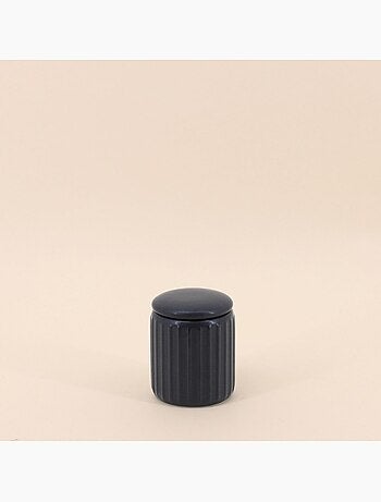 Pot à cotons en résine noire