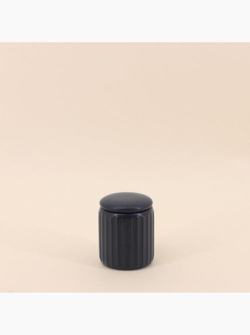 Pot à cotons en résine noire - Kiabi