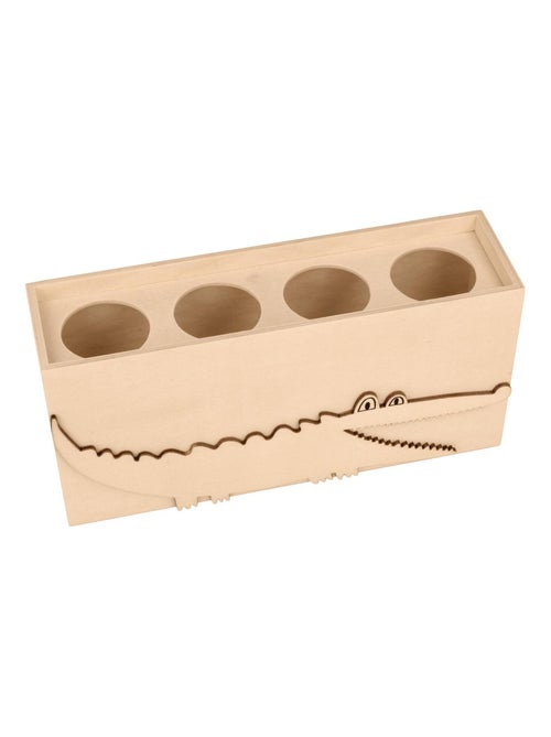 Pot à crayon crocodile en bois - Artemio - Kiabi