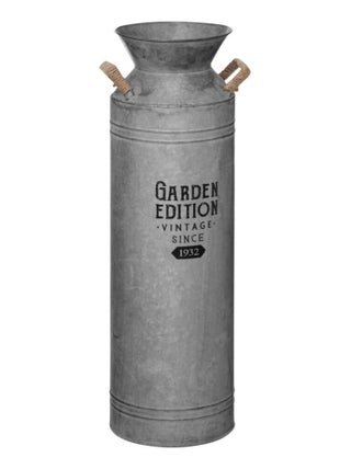 Pot à lait déco haut 62 cm zinc