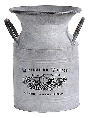 Pot à lait métal avec poignées