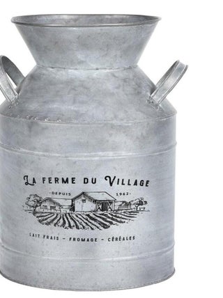 Pot à lait métal décoré