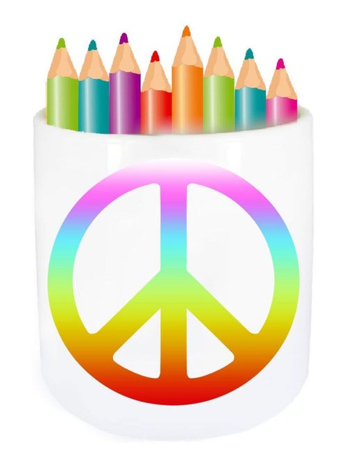 Pot à stylo en céramique Peace and love Cbkreation - Kiabi