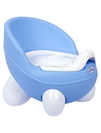 Pot bébé Monsieur Bébé Pot de toilette pour bébé avec couvercle et poignée  de transport - Bleu